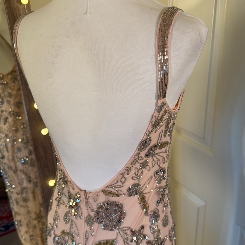 MAC DUGGAL
Hand Beaded Floral Gown with Beaded Spaghetti Straps - Picture 13 of 17